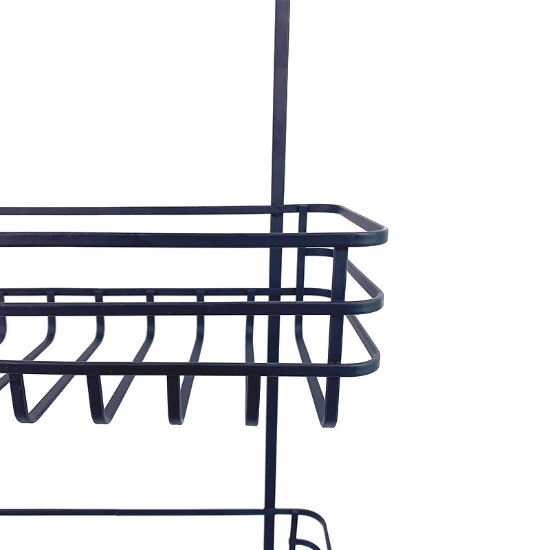 Rustproof Hanging Shower Caddy Basket Bathroom Storage Shelf Rack Black Wire Shower Organizer