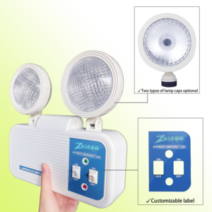 High Brightness chargeable Portable Dual Point Emergency light for building