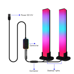 acrylic optic fiber lights led rgb ambient lighting gamer computer table lamp rgb tv back light rgb desktop atmosphere desk lamp