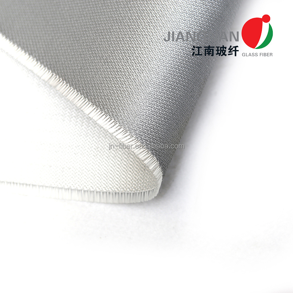 heat treatment e glass silicone coating non woven fire fabric two side silicone rubber coated fiberglass fabric