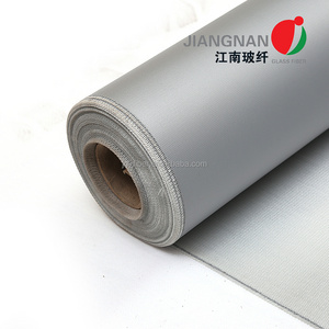 heat treatment e glass silicone coating non woven fire fabric two side silicone rubber coated fiberglass fabric