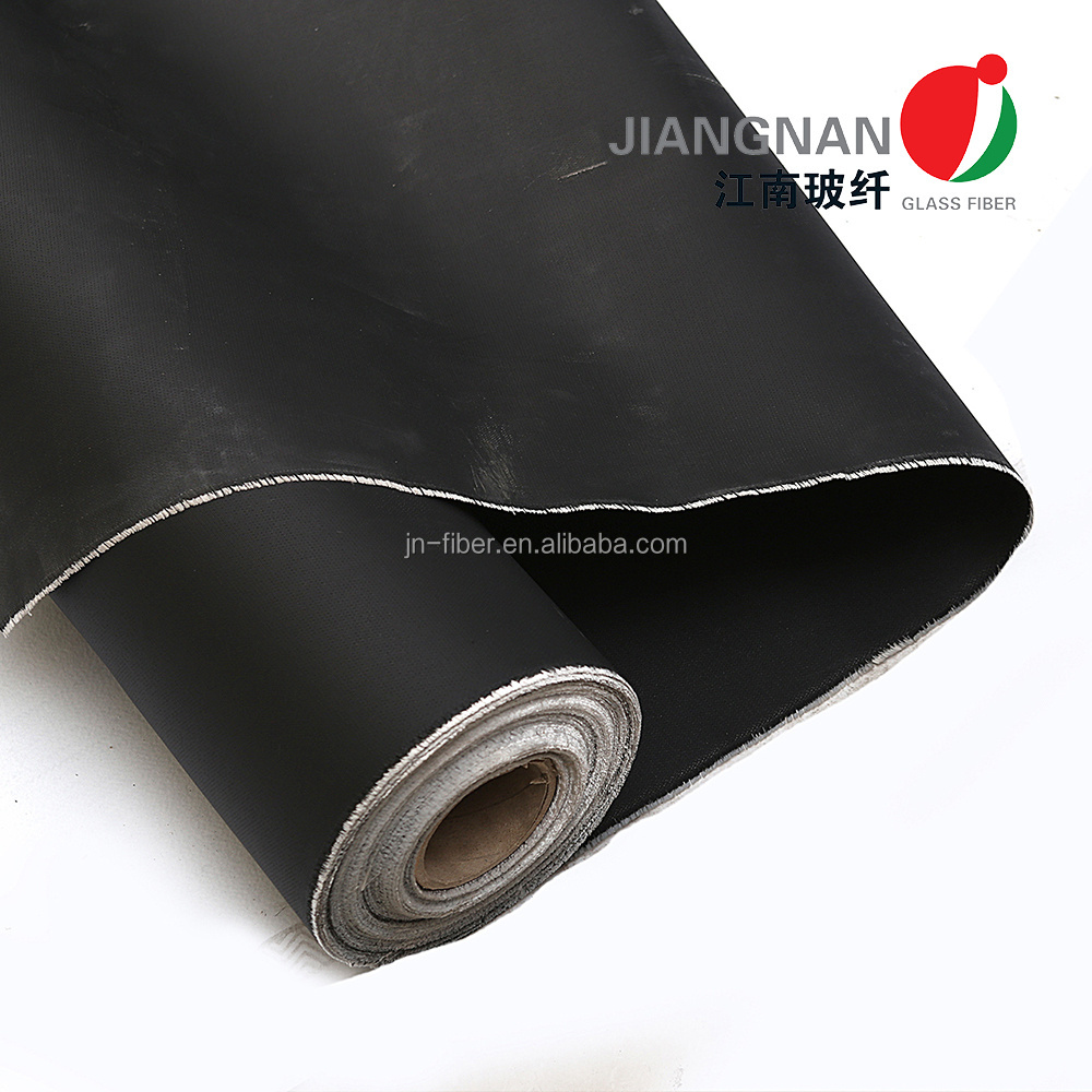 heat treatment e glass silicone coating non woven fire fabric two side silicone rubber coated fiberglass fabric