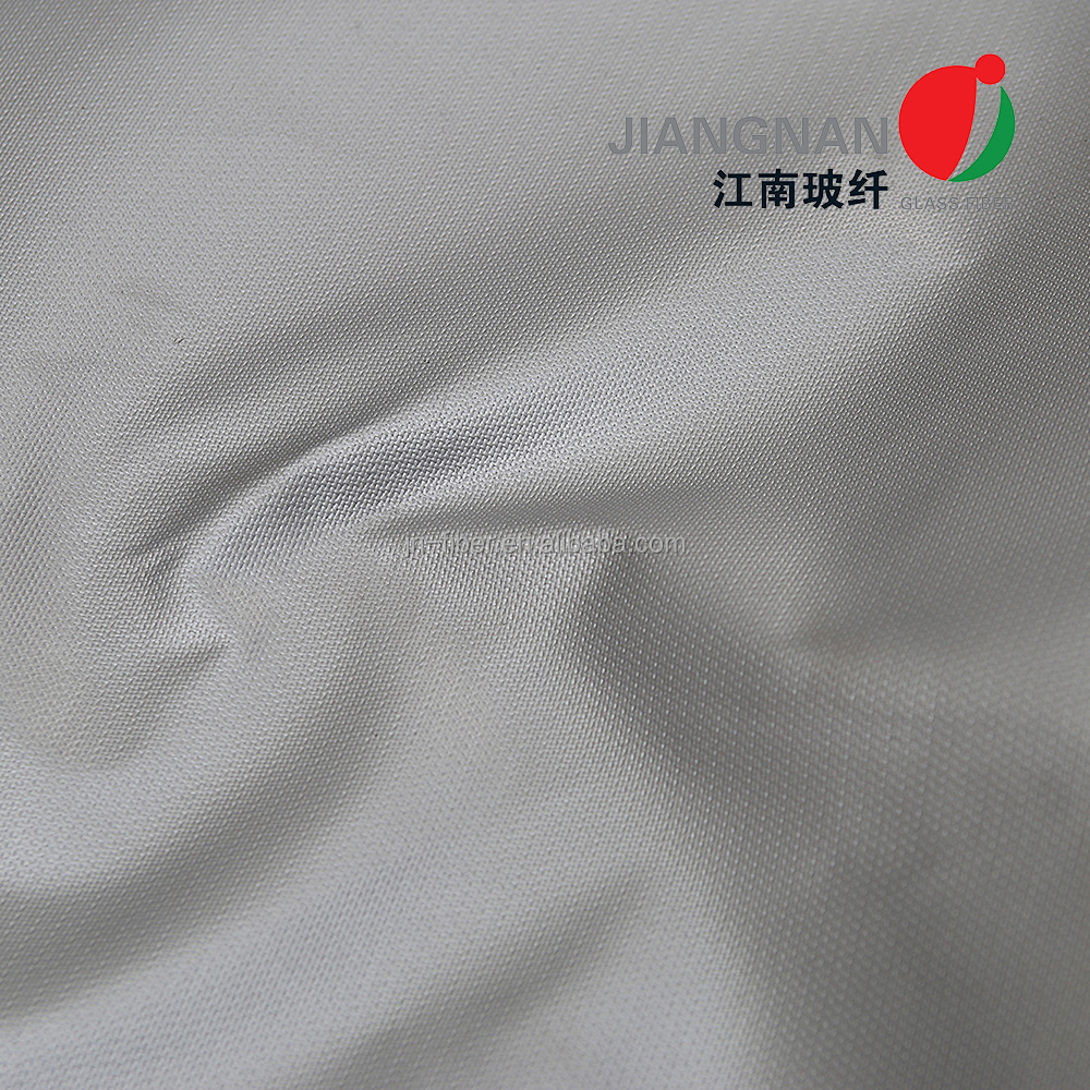 heat treatment e glass silicone coating non woven fire fabric two side silicone rubber coated fiberglass fabric