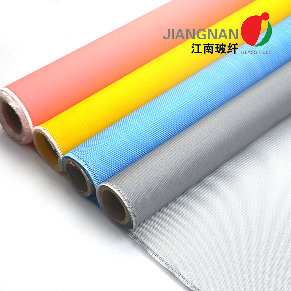 High Temperature Heat Resistant Fireproof Silicone Rubber Coated Fiberglass Cloth for Removable Insulation Jacket