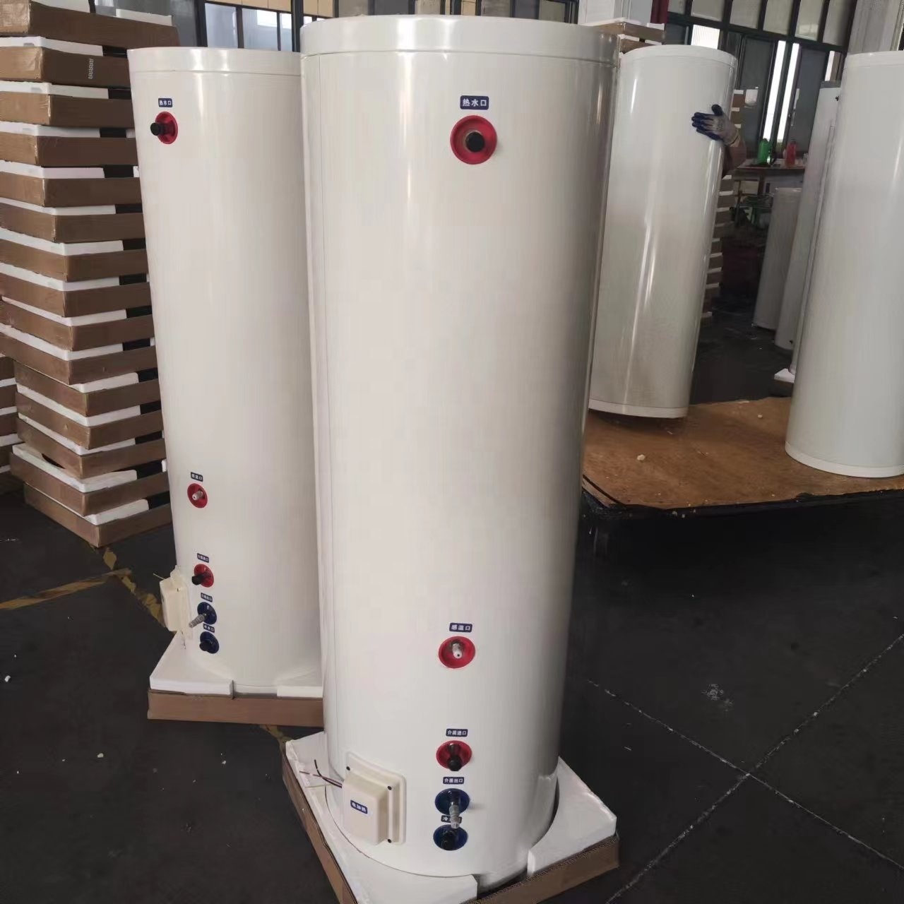 JUMBO 100L 200 L 300L  Heat Exchanger Coil hot water boiler Pompe a  chaleur reservoir Bomba de calor tanque