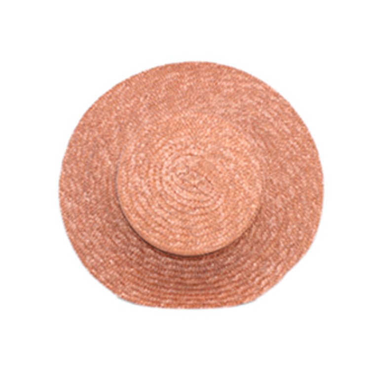 handmade wide brim straw hat with suede bow