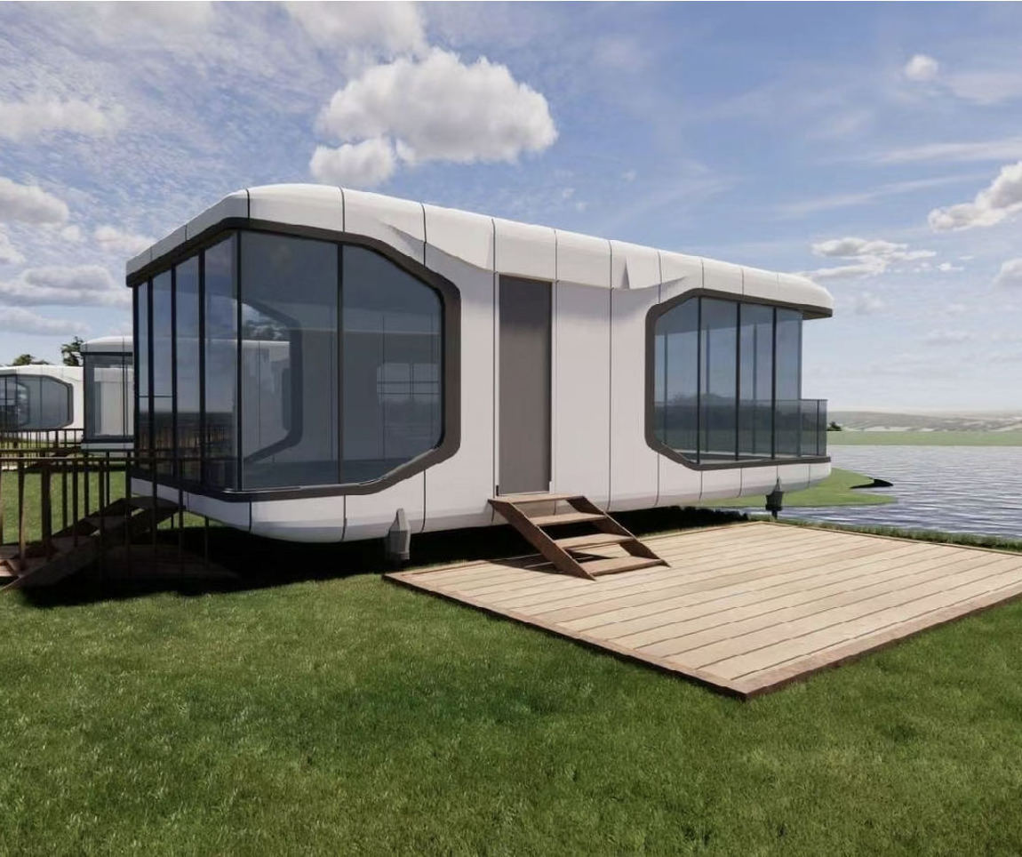 Furnished Cabins Prefabricated Cottage Houses 40ft Container Houses Capsule Low Price Space Capsule Office Pods