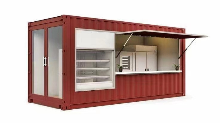 Ant HousePrefab Restaurant Outdoor Fast Food Kiosk Container Restaurant Movable Shipping Container Shops For Sale