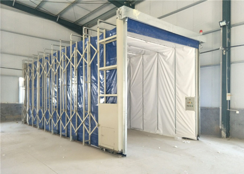 Open Face Retractable Mobile Telescopic Paint Spray Booth for Large Workpieces