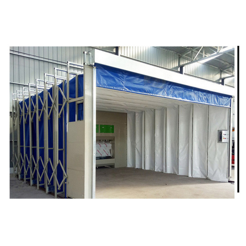 Open Face Retractable Mobile Telescopic Paint Spray Booth for Large Workpieces