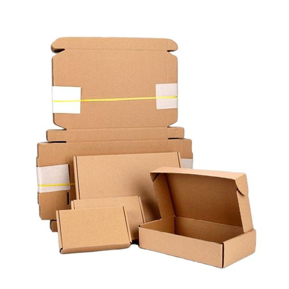 Custom Recyclable Brown Kraft Corrugated Box customized Kraft Paper Shipping Packaging Box