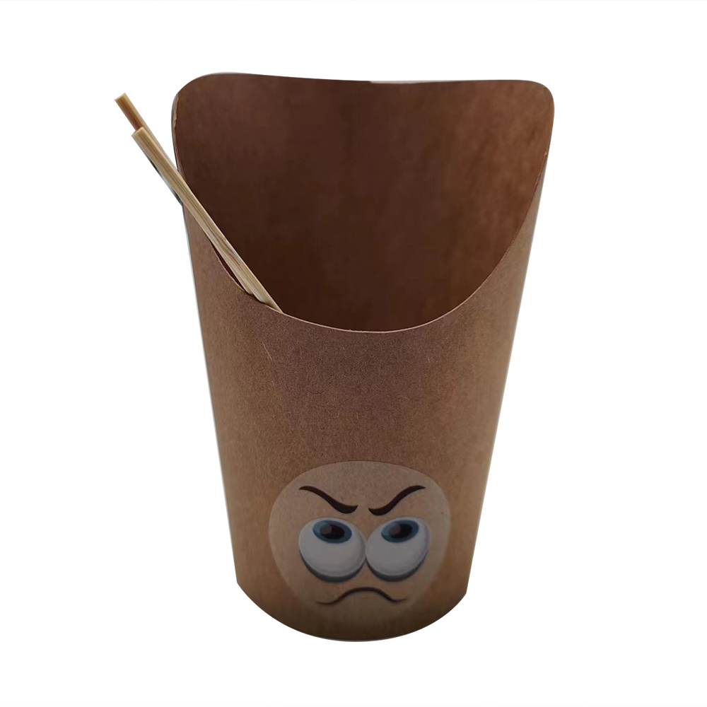 Custom printing recycled kraft paper food paper cup with small package for milk