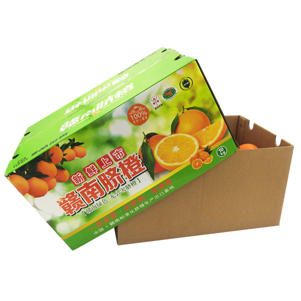 Custom design eco packaging fruit box apple banana shipping packaging cardboard boxes for fruit