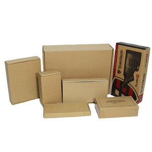 Recycled custom ecommerce express packaging brown kraft paper box die cut corrugated shipping box