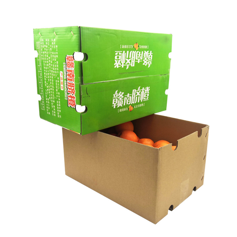 Custom design eco packaging fruit box apple banana shipping packaging cardboard boxes for fruit