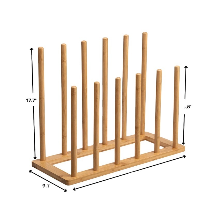 Solid Wood Freestanding Boot Rack with 12 Tall Posts Entryway Rain Boot Cowboy Boot Rack Organizer Holds 6 Pairs