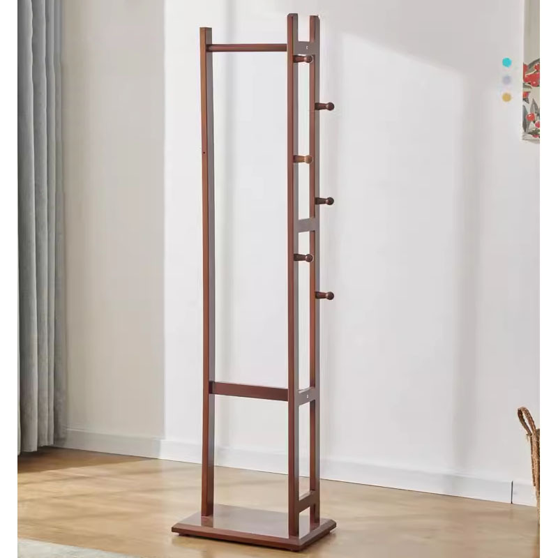 Multifunctional Wood Clothing Garment Rack with Shelves Clothes Hanging Rack Stand for Child Kids Adults Coat