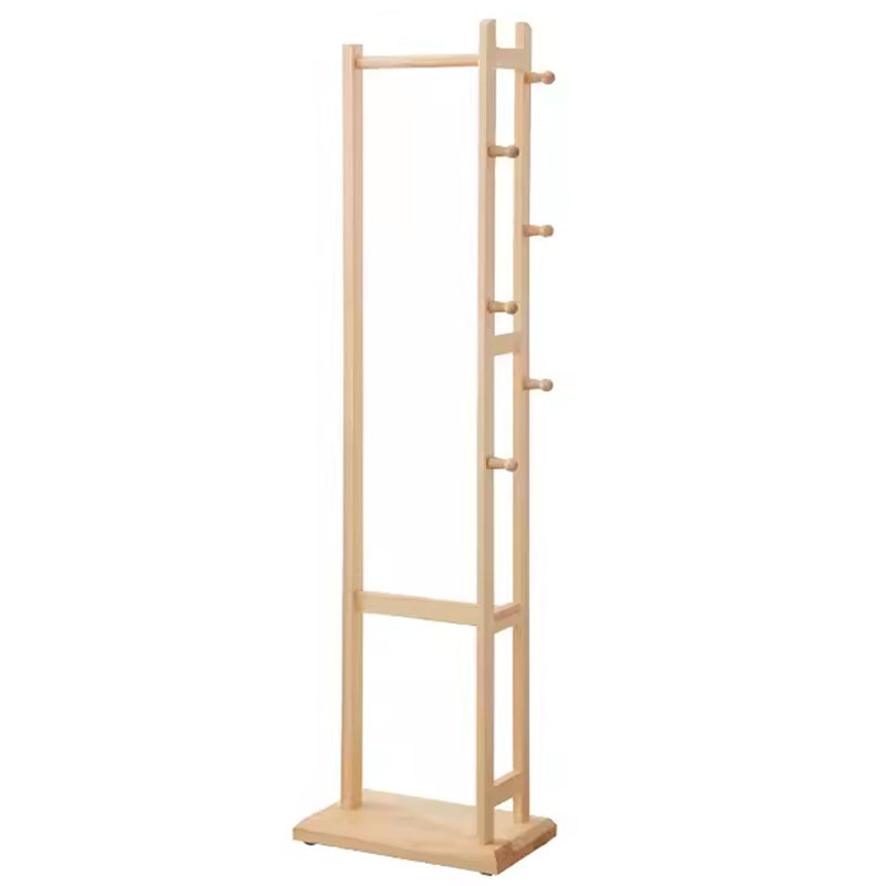 Multifunctional Wood Clothing Garment Rack with Shelves Clothes Hanging Rack Stand for Child Kids Adults Coat