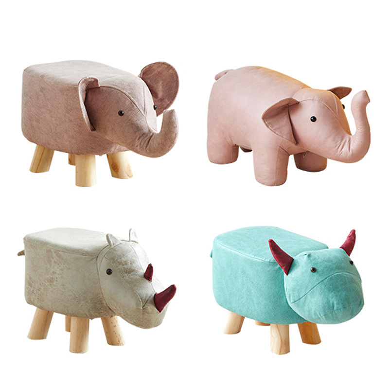 Creative Elephant Child Small Bench Children's Dwarf Stool animal shape cartoon chair