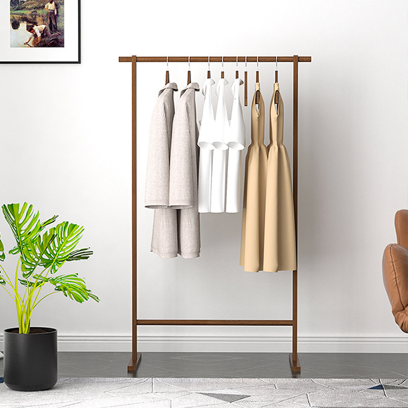 Solid Wood Coat Rack Beech Clothes Stand Wooden Floor Hanger Simple Clothes Hat Freestanding Home Decor Dorm Coat Rack Stand