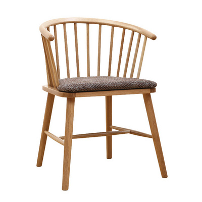 Modern Farmhouse Spindle Solid Wood Back Windsor Circle Chair Simple Home Dining Chair