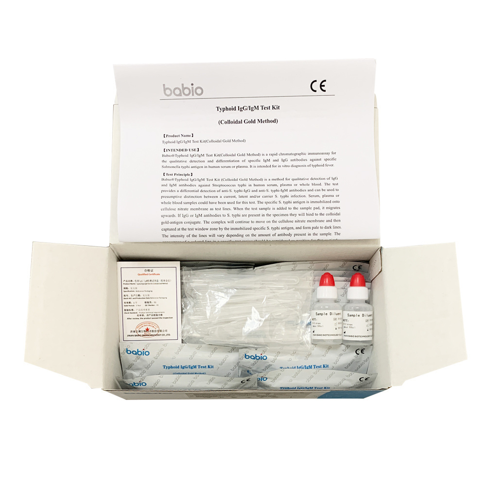 CE passed in-vitro diagnostic reagent test strip for salmonella typhi / paratyphi A for sale