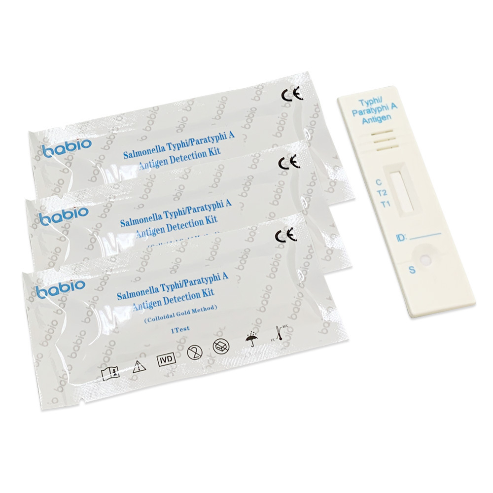 CE passed in-vitro diagnostic reagent test strip for salmonella typhi / paratyphi A for sale