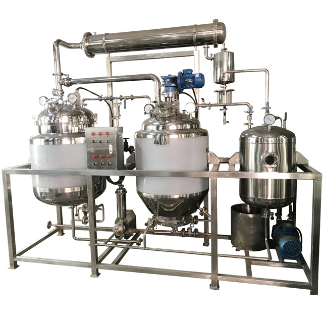 Pilot scale use Small type  extraction tank and concentraton equipment solvent ultrasonic herb extraction machine