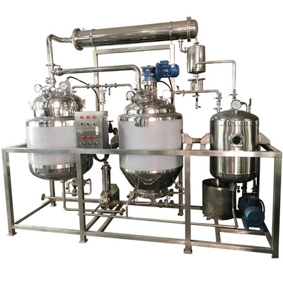 Pilot scale use Small type  extraction tank and concentraton equipment solvent ultrasonic herb extraction machine