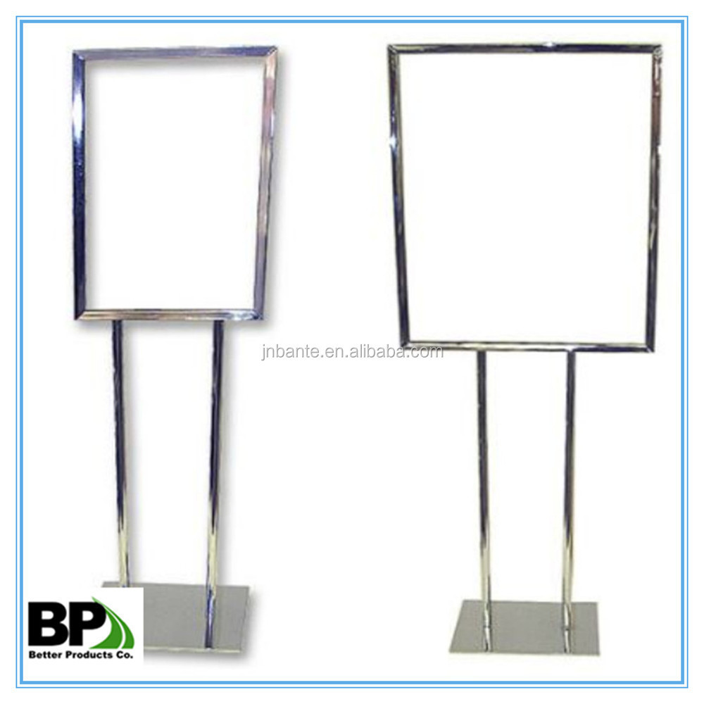 Versatile metal bulletin sign stand for advertising and warning purposes economy outdoor sign stand floor standing sign holder