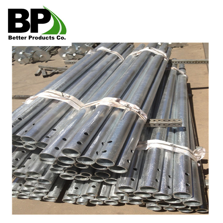 Galvanized steel push piers