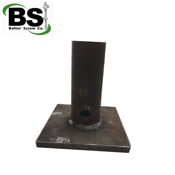 Used On Floor Support Galvanized Spiral And Twisted Helical Ground Screw Anchor Pier Bracket