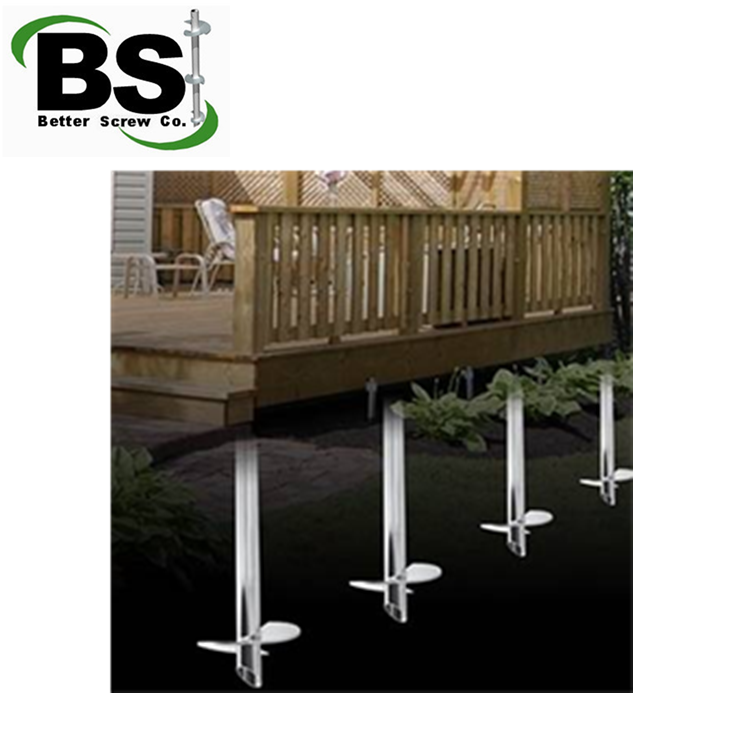 Gazebos or Viewing Platforms Foundation Round Helical Screw Piles System