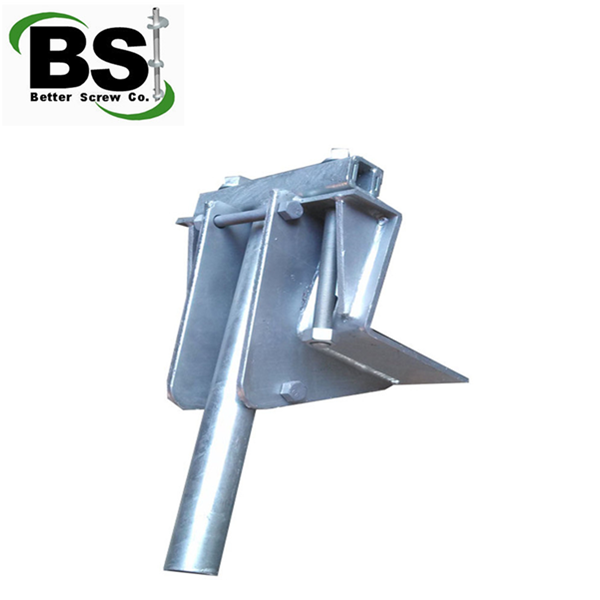 Used On Floor Support Galvanized Spiral And Twisted Helical Ground Screw Anchor Pier Bracket