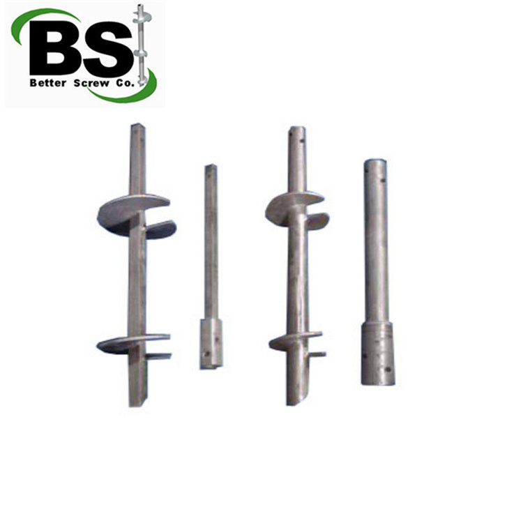 High quality ground drill anchor stand Ground round shaft Screw Pile For Mooring Systems