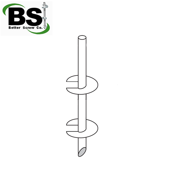 Q235 Ground Screw Pile High Quality Solar Helical Blade Pile With Flange Ground Screw Piles For Construction