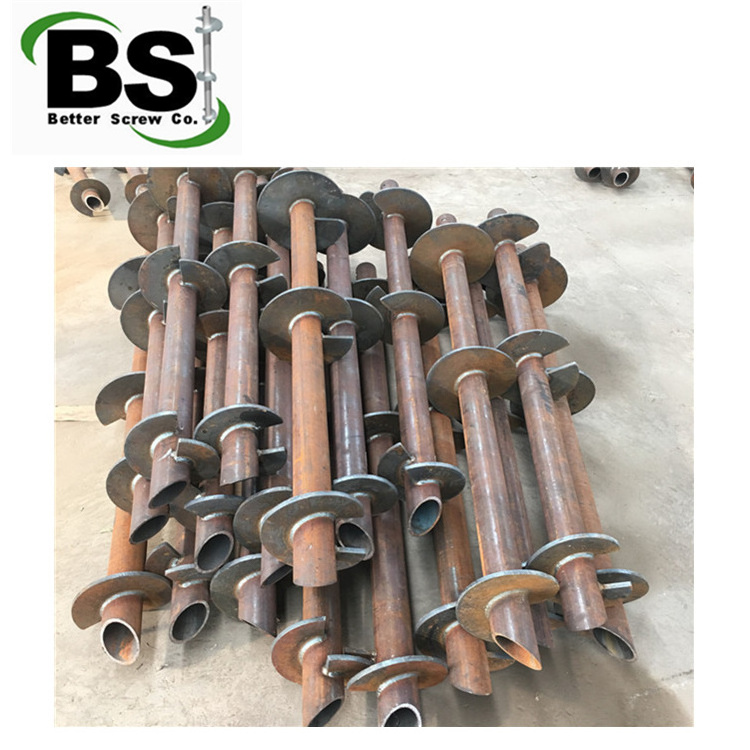 Galvanized mooring square bar helical screw anchors  for transmission towers