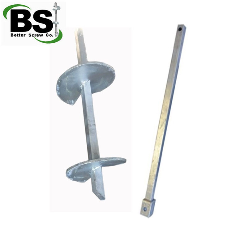 Galvanized earth grounding screw push helical pier for Foundation repair