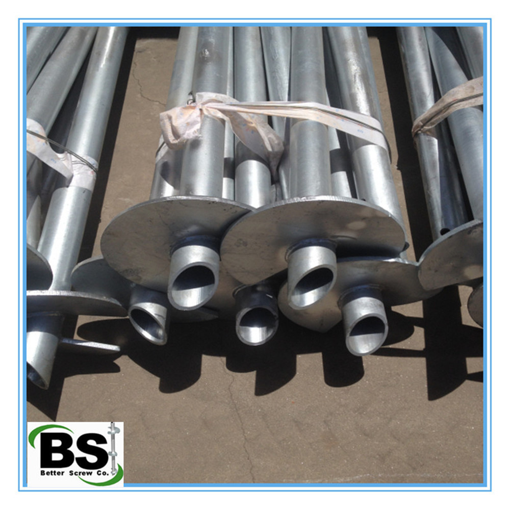 Manufacturer high quality foundation repair durable round shaft helical piles for solar installation