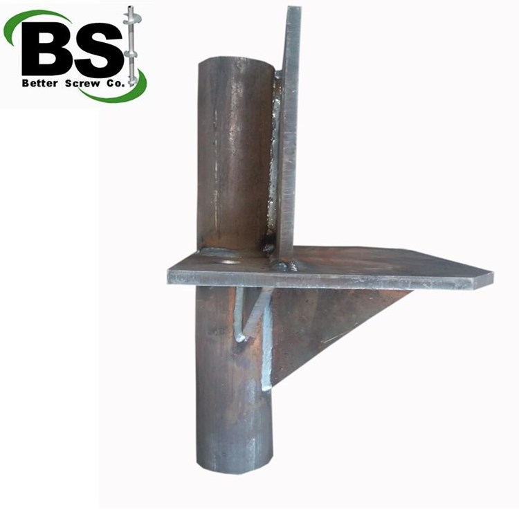 Helical Piles Support Hot Dipped Galvanized Bracket And Wooden House Ground Screw