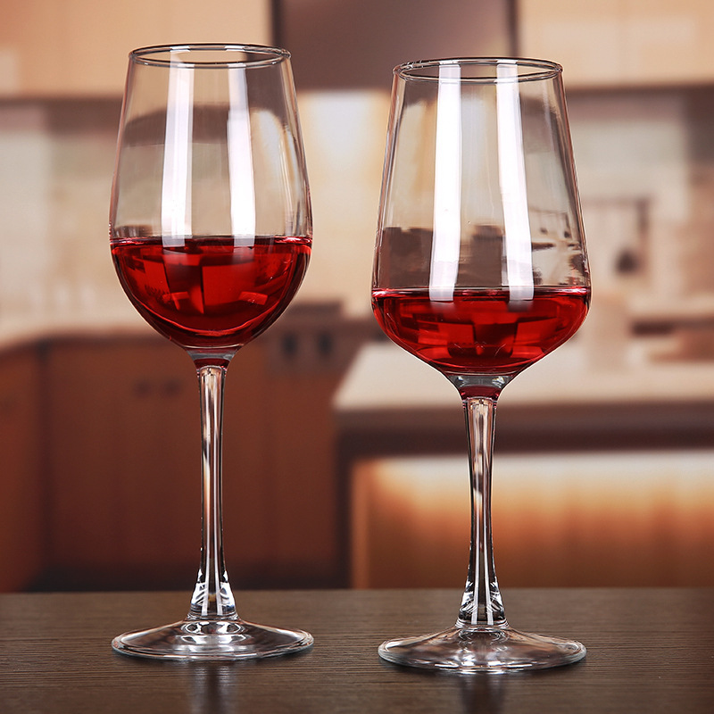 Crystal red wine cup 350ml glass goblet wine cup custom logo tumblers wholesale bulk cocktail glasses