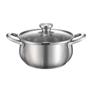 304 food-grade stainless steel soup pot five-layer thickened induction cooker gas stove suitable for soup steamer