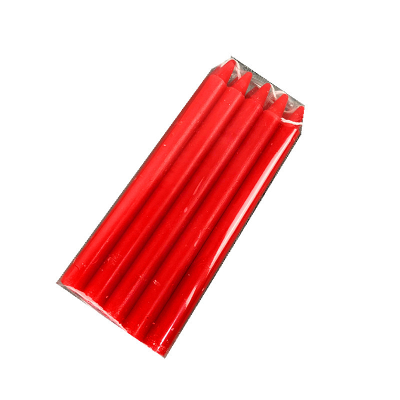 Red and white candles household lighting emergency column bar Western Restaurant atmosphere decoration 10 pieces