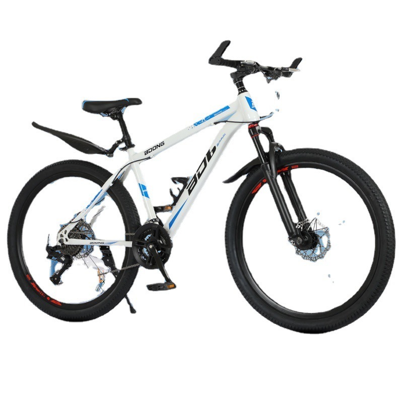 Adult bicycle 26-inch transmission mountain bike 27-speed integrated wheel double disc brake mountain bike bicycle