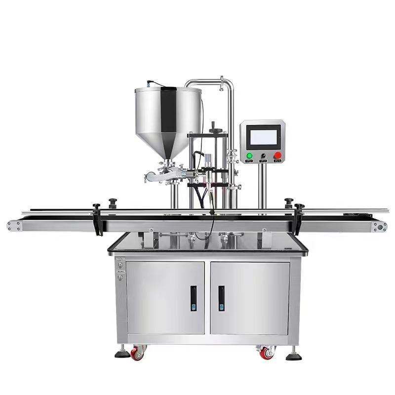 Automatic Desktop Single Diving Head Rotor Pump Servo Motor Food Jam cosmetic Cream Paste Filling Machine