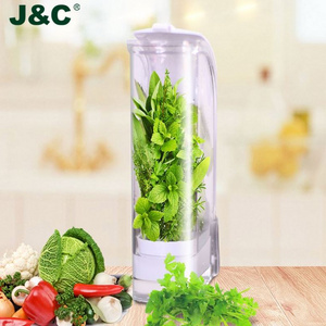 2022 New breathable herb keeper fresh herb keeper storage vegetable container fresh herb saver 2022