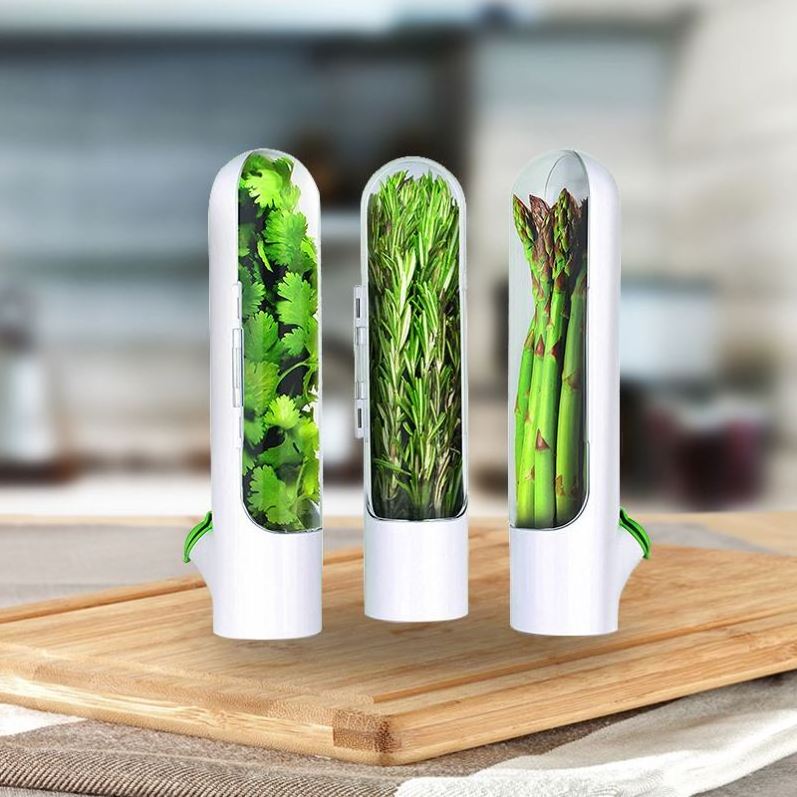 2022 New breathable herb keeper fresh herb keeper storage vegetable container fresh herb saver 2022