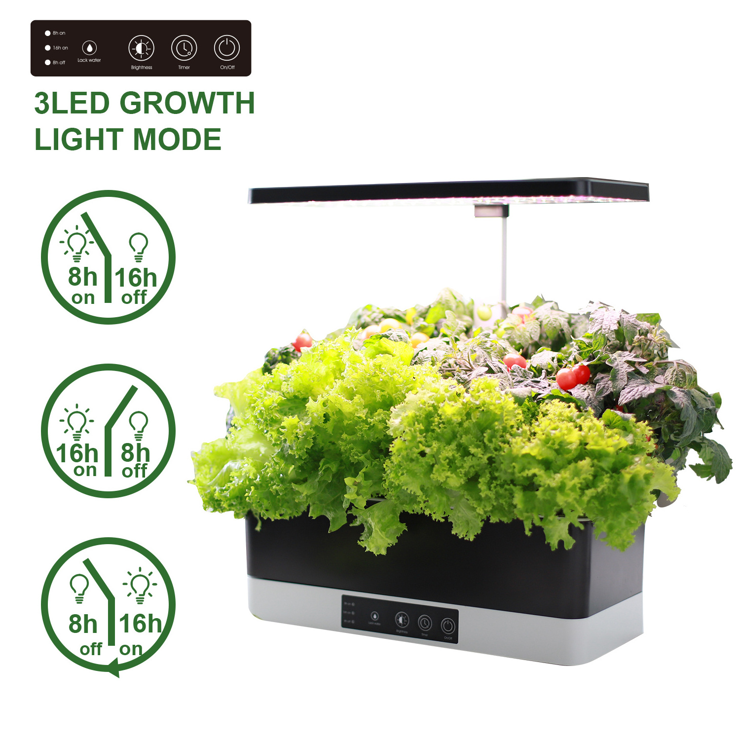 J&C Growing System Smart Gardening Indoors Hydroponic Systems with Soil & Hydroponics for Plants