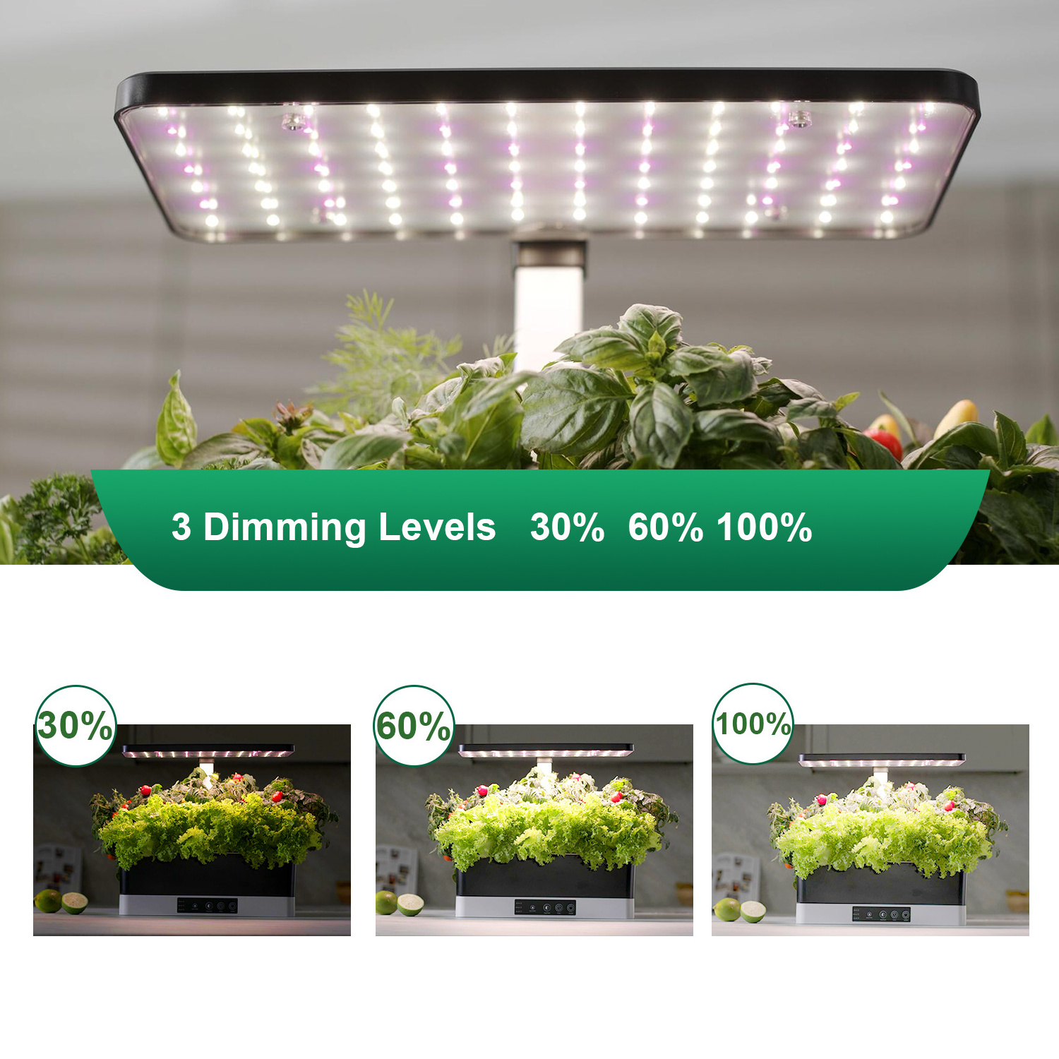 J&C Growing System Smart Gardening Indoors Hydroponic Systems with Soil & Hydroponics for Plants