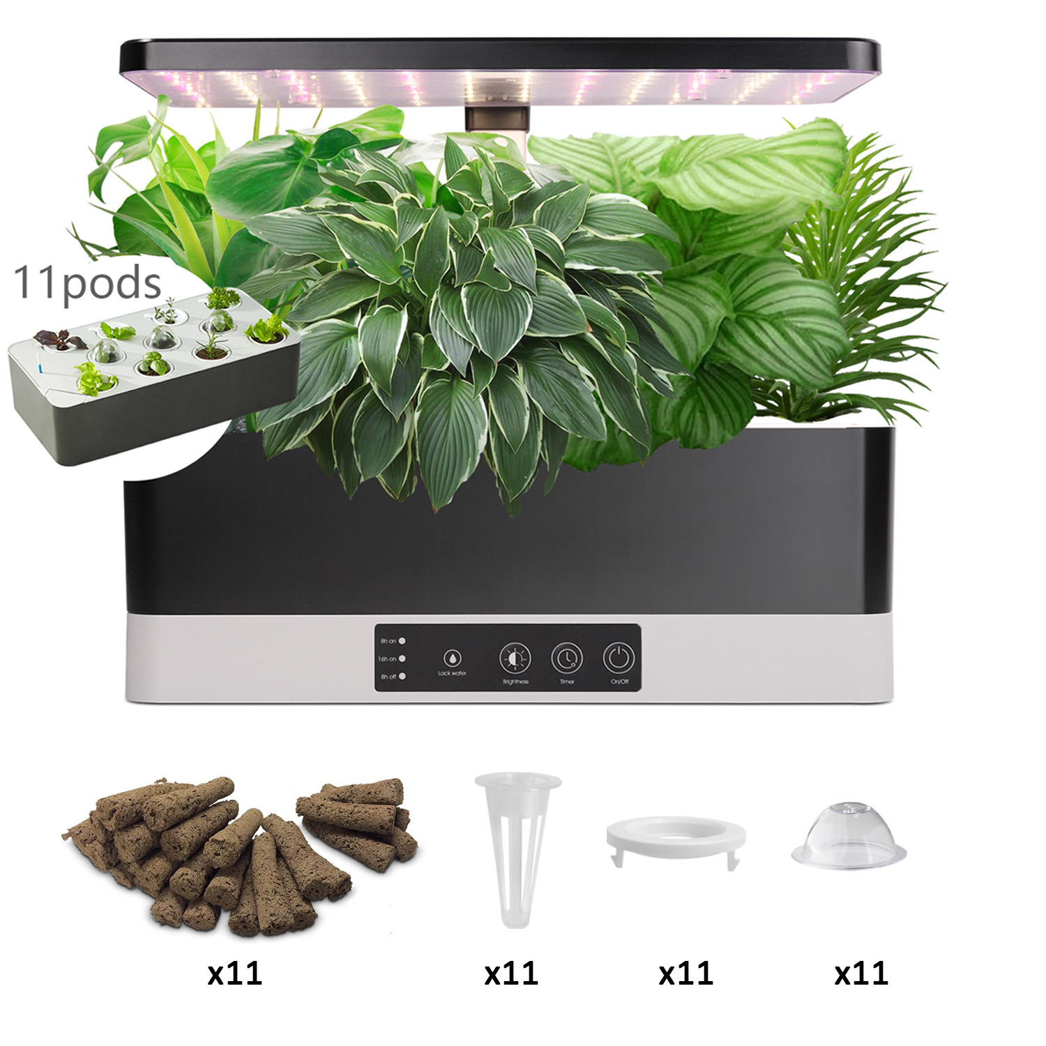 J&C Growing System Smart Gardening Indoors Hydroponic Systems with Soil & Hydroponics for Plants